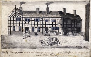 O cão e perdiz, Manchester, 1819 (caneta e tinta no papel)